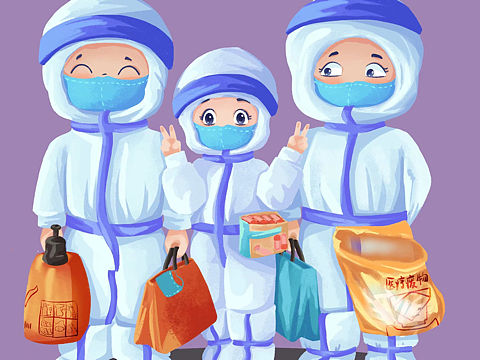 防疫/好伙伴（個(gè)人主頁-ZNjE0NzIwMDQ=） - 兒童插畫 - 站酷設(shè)計(jì)師大西幾DAXIJI原創(chuàng)素材 - 站酷ZCOOL