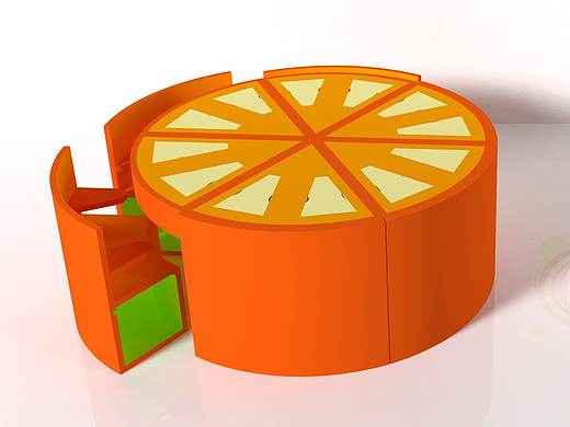 Fruit Chair and desk（儿童水果桌椅）
