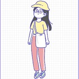 爱思考的设计学生的头像
