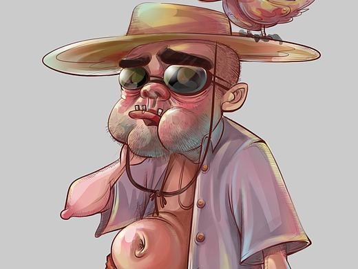 钓鱼的老头（Old man fishing）