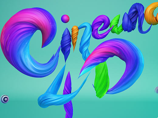 C4D三维字体海报