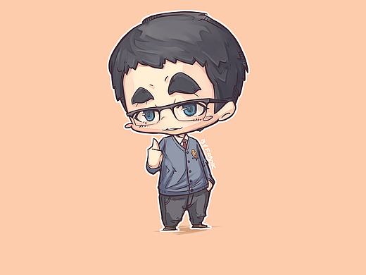 q版小人物插画-艺术插画35016画画的frank4年前香港航空卡通形象插画