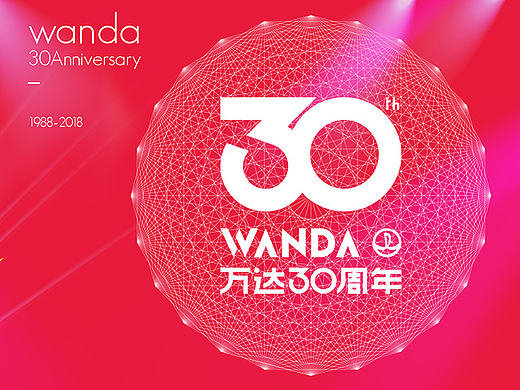 万达30周年庆logo设计全案