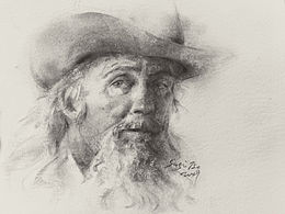 水彩素描 人物肖像一枚