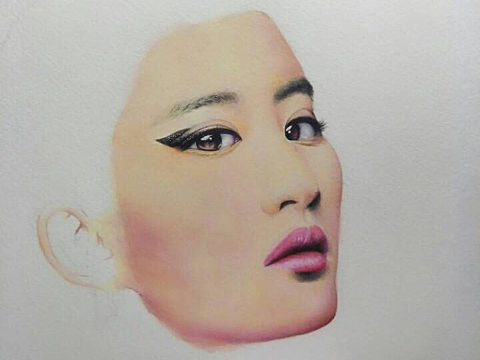 女神（个人主页-ZMjIyOTY5Njg=） - 绘画 - 站酷设计师蓝叶青雨原创素材 - 站酷ZCOOL