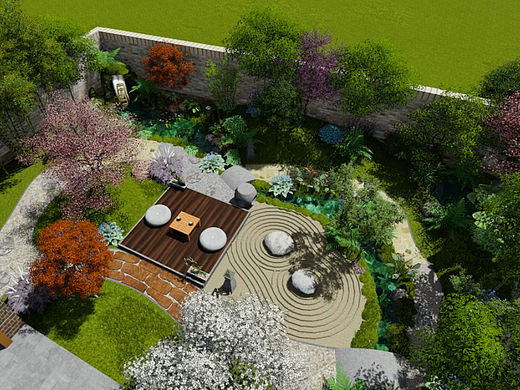 别墅花园景观设计效果