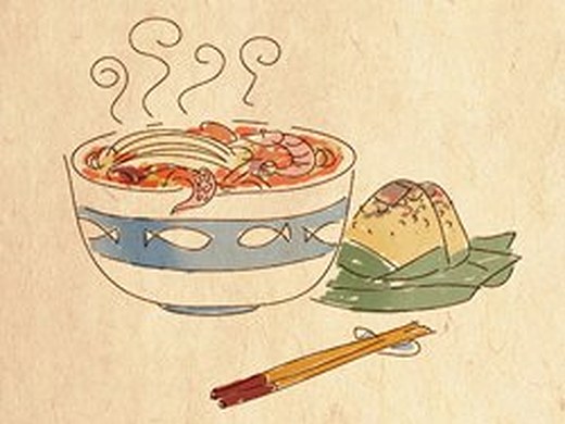 手绘食谱《沙茶面》