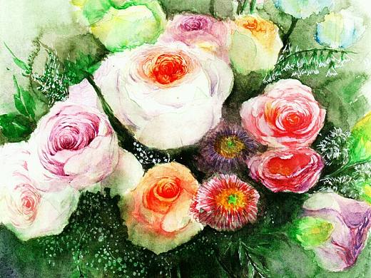 盛夏水彩:花与果