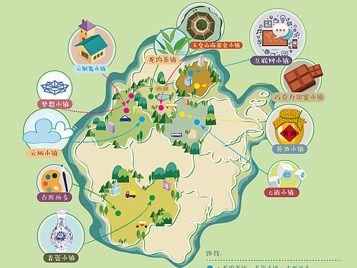 浙江特色小镇地图