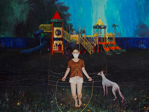 乐园200✖️150布面油画