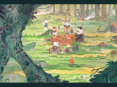 【水彩插画】小动物春游