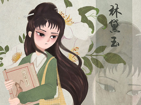 2020毕业设计《红楼梦》金陵十二钗人物插画及衍生品设