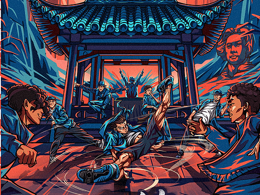 湖南长沙街舞公开赛——插画视觉