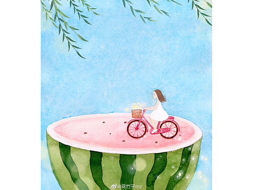 夏日小画片（个人主页-ZNjExNTk5NzY=） - 艺术插画 - 站酷设计师花竹子mz原创素材 - 站酷ZCOOL