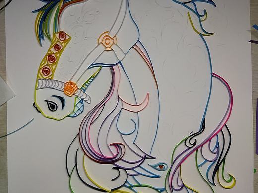 第一次尝试衍纸画