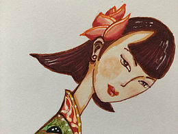 新中式人物插畫