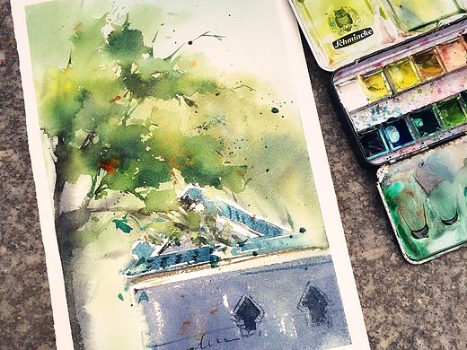 最近出去寫生（個人主頁-ZMTQ2OTEwNTY=） - 繪畫 - 站酷設(shè)計師Zgoudan狗蛋啊原創(chuàng)素材 - 站酷ZCOOL