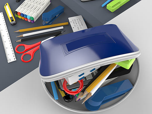 化妆包 便携拉链包 产品摄影 PS精修图 3D三维建模渲染 电商美工 亚马逊 天猫 京东