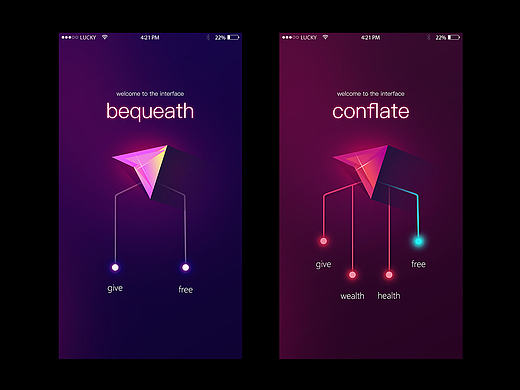 app界面 dribbble style 弥散阴影