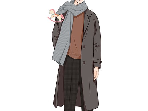 人物穿搭插画