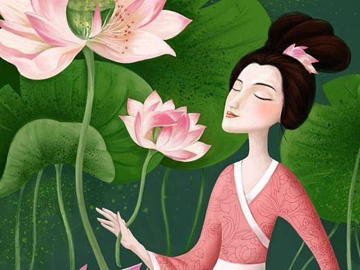 商业插画-手功夫护肤品