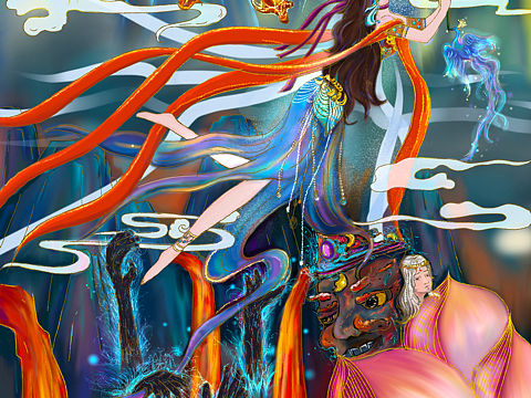 procreate插画自学第48张，雀翎