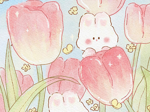 原创插画｜小兔子的秘密花园 清新治愈系插画
