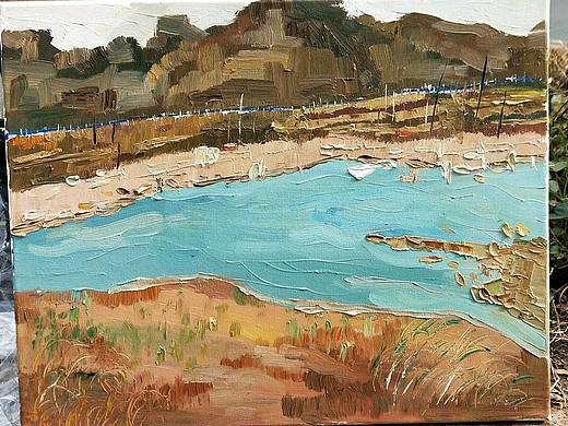 十月底 十一月初 太行山，学校组织，写生，油画，