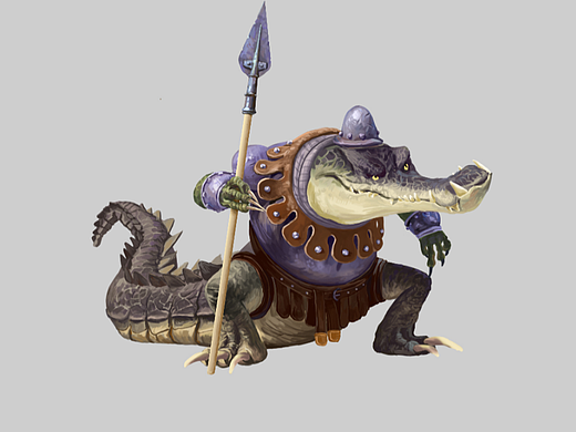 鳄鱼守卫{看着3d模型画的}