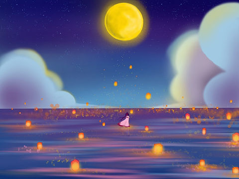 海上生明月,天涯共此时