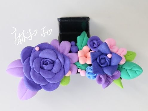 【山茶花小公举】轻粘土改造旧发夹