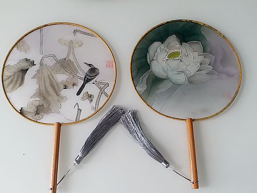 真丝团扇·纯手工绘制