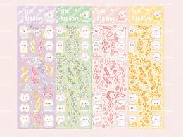 咕卡貼紙|絲帶兔兔