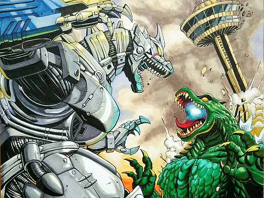 哥斯拉插画-序章（个人主页-ZMzQ3MzExMDA=） - 创作习作 - 站酷设计师梦奥M和和原创素材 - 站酷ZCOOL