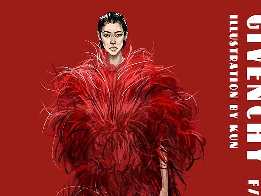 效果图练习-Givenchy F/W 2020秀场图