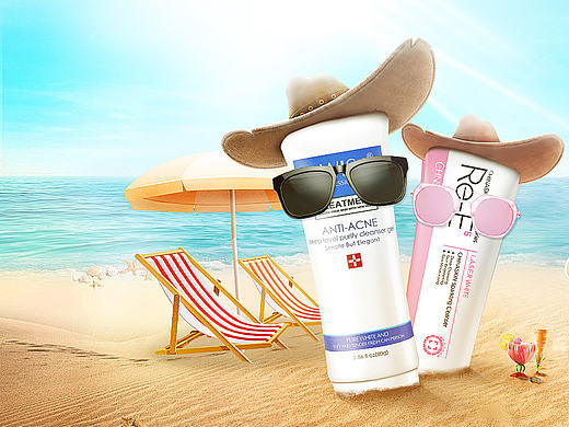 化妆品 - 合成海报