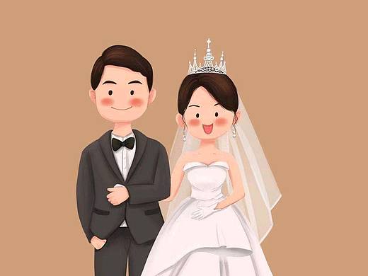 婚礼请柬（个人主页-ZNTUzOTMxMjQ=） - 创作习作 - 站酷设计师思思插画原创素材 - 站酷ZCOOL