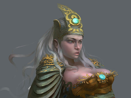 女将军（个人主页-ZMTc2ODc1Njg=） - 游戏原画 - 站酷设计师今朝落日原创素材 - 站酷ZCOOL