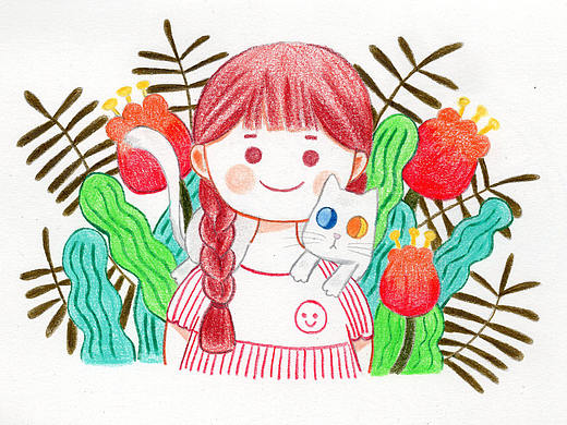 女孩和她们的猫