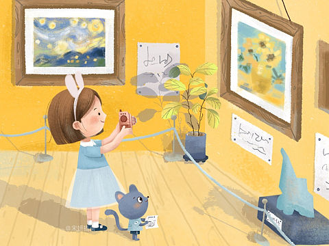 小可爱去看画展～