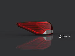東風(fēng)AX后尾燈設(shè)計(jì)渲染
