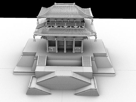 中国古建筑白模作品