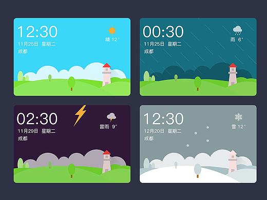 天气小部件