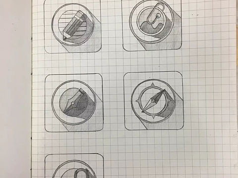 手绘图标一组
