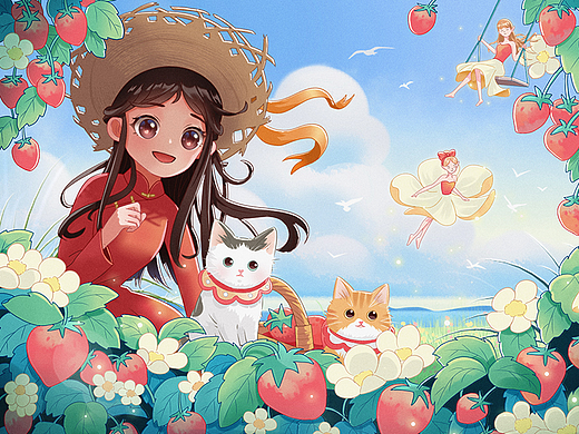 草莓精靈（個(gè)人主頁-ZNjQ1MTM1MDg=） - 創(chuàng)作習(xí)作 - 站酷設(shè)計(jì)師溫清曉原創(chuàng)素材 - 站酷ZCOOL