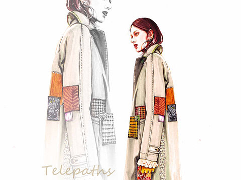 #服装画效果图 时装插画 马克笔时装画效果图