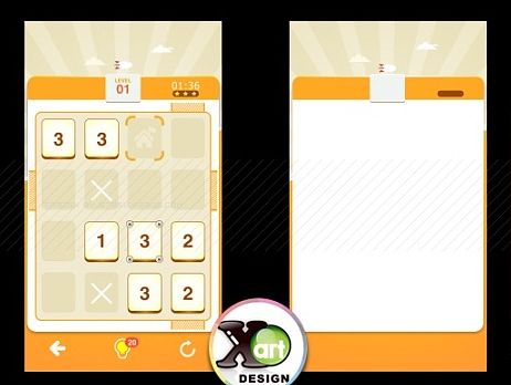 2048类小游戏UI设计APP界面