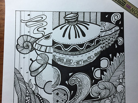 黑白插画