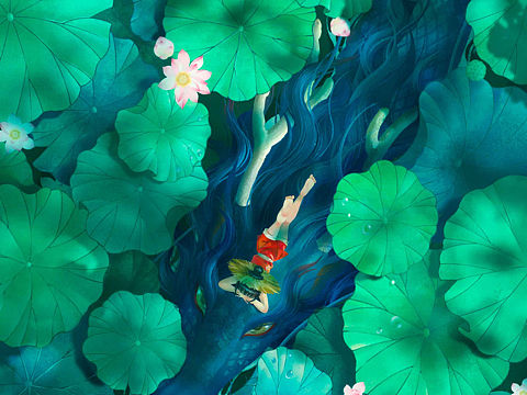 清华美院毕业设计｜插图《豢龙》