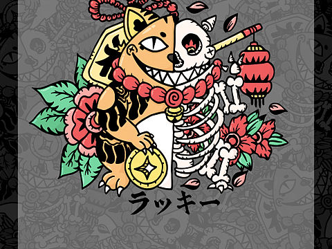 招财猫插画